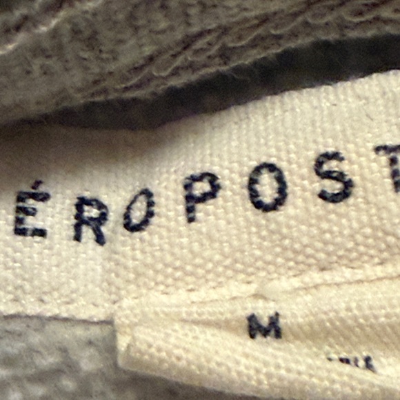 Aeropostale Heather Gray Hoodie with Navy Text - Picture 3 of 8